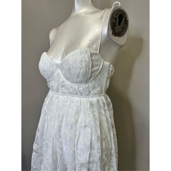 NWT For Love & Lemons Lace Bustier Maxi Dress White Size XS $266 - Picture 9 of 11